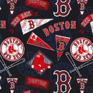 Handmade Valance or Curtain Panel Red Sox Flag