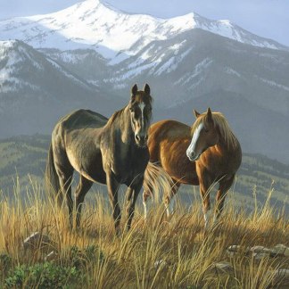 Wild Horses Smoky Valley Cotton Panel