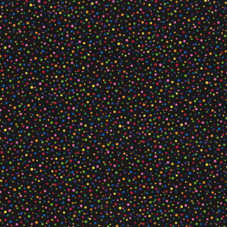 Multi Dot Black Cotton Fabric