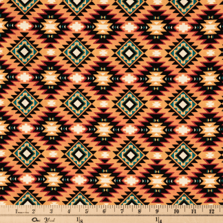 Bright Southwest Argyle Cotton Fabric