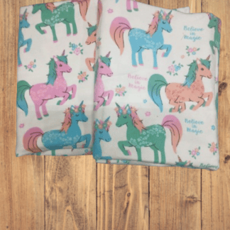 Unicorn Believe in Magic Flannel 2 Piece Precut Fabric Bundle