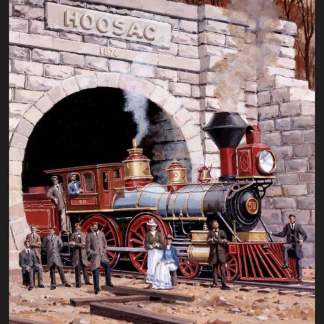 Handmade Tapestry "Massachusetts Locomotive Train”