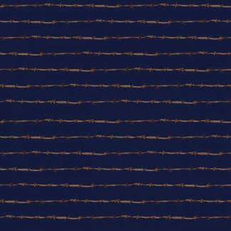 Ride the Range Fence Navy Cotton Fabric