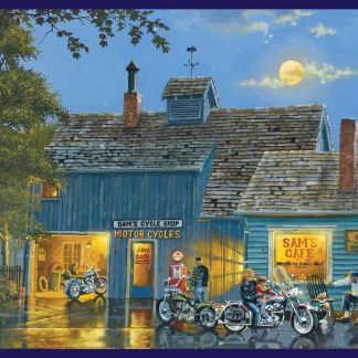 Handmade Tapestry "Motorcycle Sam's Place”