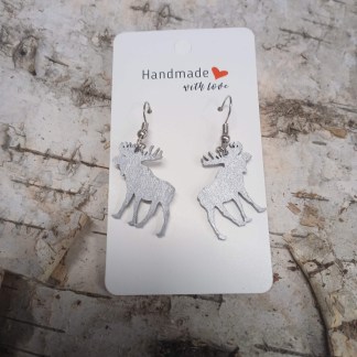 Handmade with Love - Natural Wood Moose Earrings