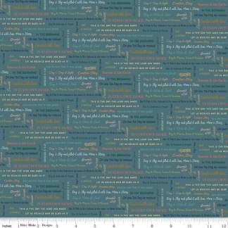 Created with Love It Is Written Ocean Cotton Fabric