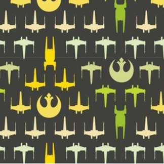 Star Wars Rogue One Gradient Chevron Ships Fleece Fabric