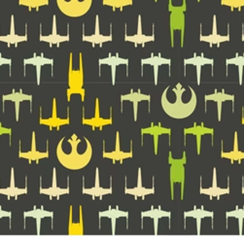 Star Wars Rogue One Gradient Chevron Ships Fleece Fabric