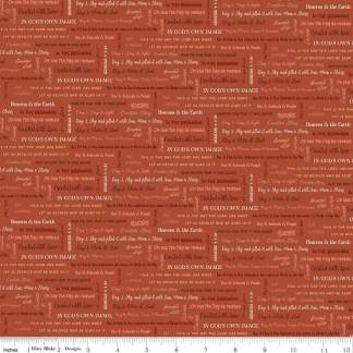 Created with Love It Is Written Clay Cotton Fabric