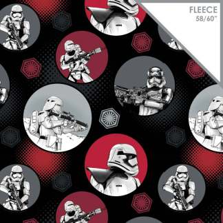 Star Wars VII Stormtroopers in Circles Fleece Fabric