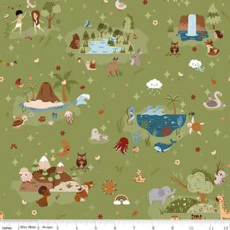 Created with Love Main Grass Cotton Fabric