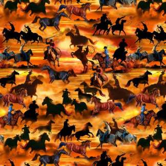 Big Sky Country Sunset Cotton Fabric