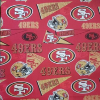Handmade Valance or Curtain Panel 49ers Retro