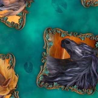 Handmade Placemat Or Table Runner Wild Horses Patches Green