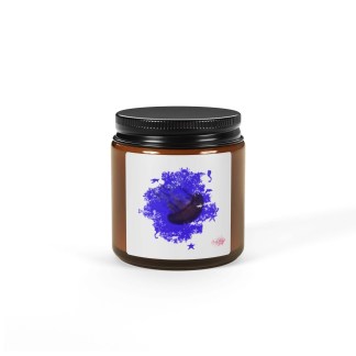 Jelly Fish Scented Soy Candle - Multi-Size Amber Jar with Calm Design