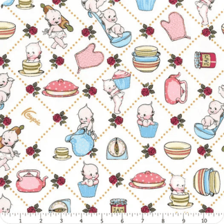 Sew Kewpie Faces 43/44" W Cloud Cotton Fabric