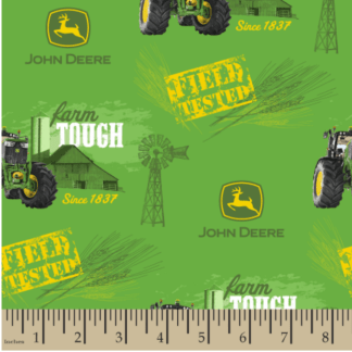 John Deere Farm Tough And Field Tested Cotton Fabric