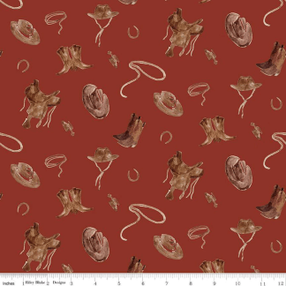 Ride the Range Accessories Barn Red Cotton Fabric