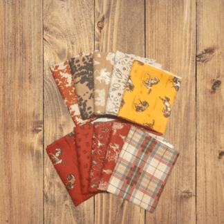 10 Fat Quarters - Assorted John Wayne Courage Sand & Red Barn Fat Quarter Bundle