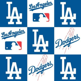 Los Angeles Dodgers Checker Fleece Fabric