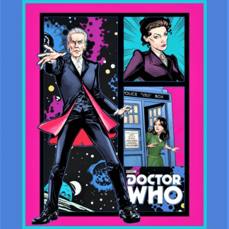 Doctor Who Telephone Box Cotton Panel Fabric