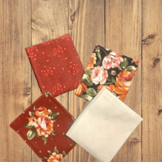 4 Fat Quarters - Assorted Harvest Rose Flannel Fat Quarter Bundle