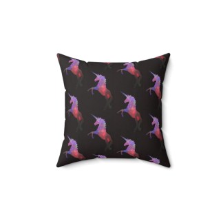 Whimsical Unicorn Print Pillow
