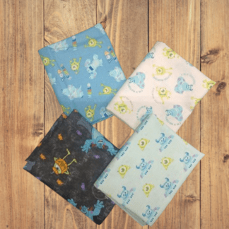 4 Half Yards -Assorted Monsters Inc Mike Sully Half Yard Bundle