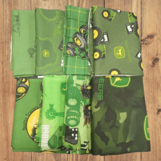 8 Fat Quarters - Assorted John Deere Green Fat Quarter Bundle