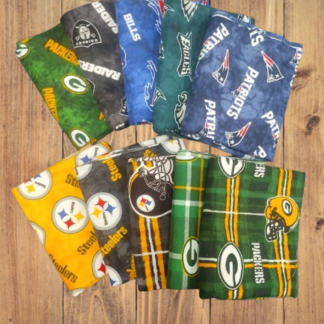 10 Fat Quarters - Assorted NFL Football Flannel Fat Quarter Bundle