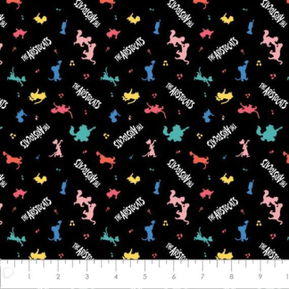 Disney Aristocats All That Jazz Black Cotton Fabric