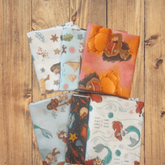 Assorted Ocean Princesses Ariel Moana and Friends Flat Fold Assortment 18 Yard B