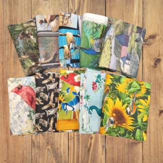10 Fat Quarters - Assorted Wildlife Birds Fat Quarter Bundle