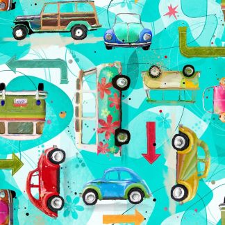 Handmade Placemat Or Table Runner Road Trippin Keep on Truckin