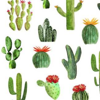 Handmade Placemat Or Table Runner Cowboy Up Cactus White