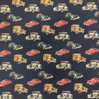 Classic Cars Automotives Cotton Fabric
