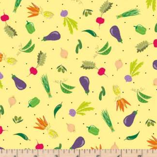 Handmade Placemat Or Table Runner What's Cookin' Veggies Yellow