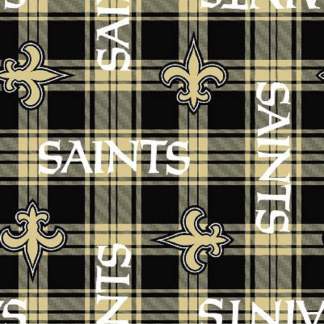 Saints Plaid Fleece Precut