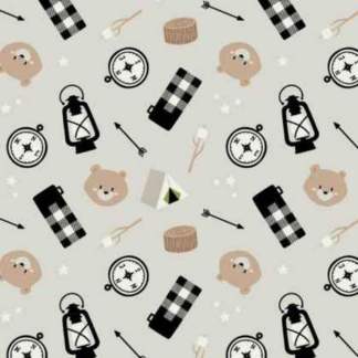 Camper Essentials Cream Soft Flannel Fabric