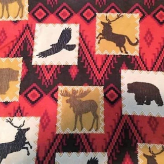 Wildlife Southwestern Flannel Fabric