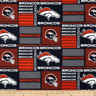 Denver Broncos Patch Cotton Fabric