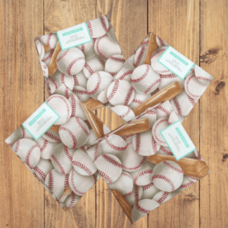 Baseball Cotton Fabric - Fat Quarters (18"x22") Set of 4 Precut