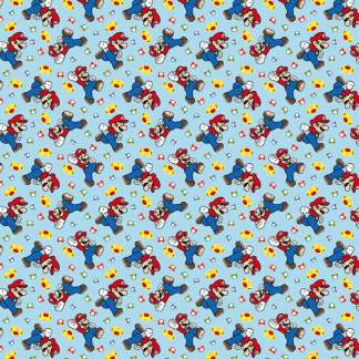 Nintendo® Mario and Mushroom Toss Cotton Fabric