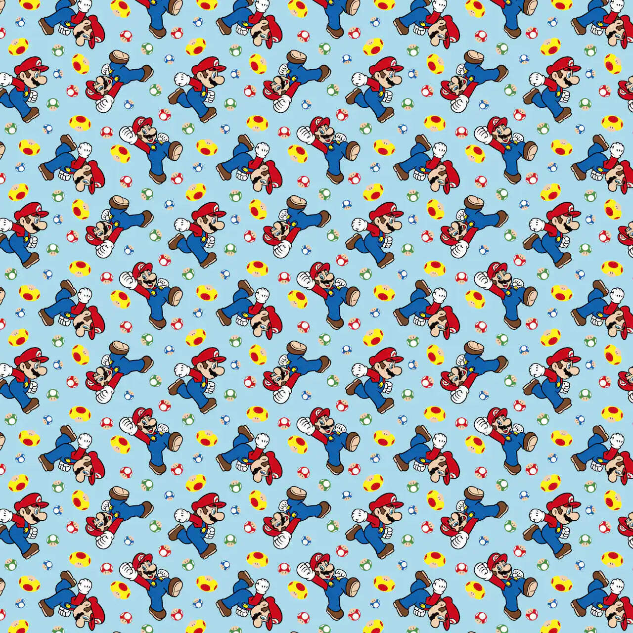 Nintendo® Mario and Mushroom Toss Cotton Fabric