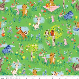 100 Aker Woods Main Green Cotton Fabric
