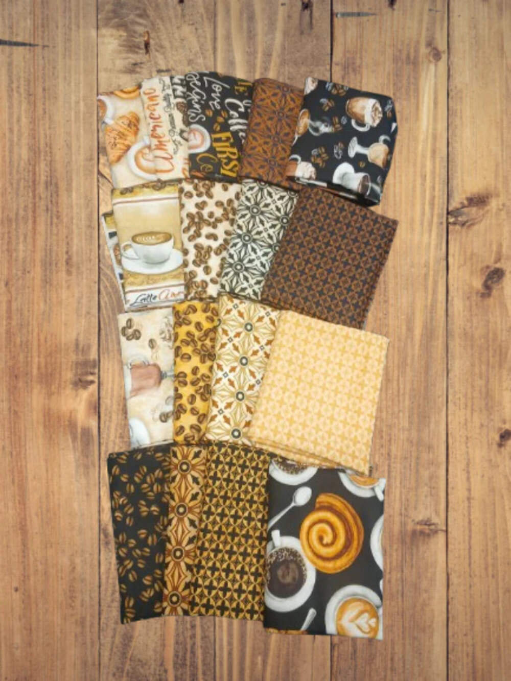 Assorted For the Love of Coffee Flat Fold Assortment 20 Yard Bundle Cotton Fabri