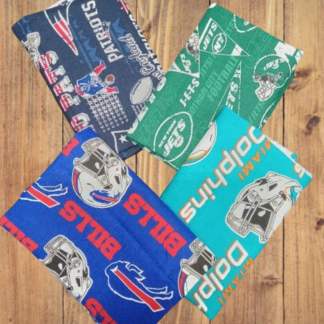 Assorted AFC East NFL Flat Fold Assortment 16 Yard Bundle Cotton Fabric