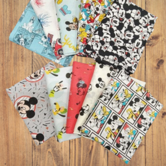 10 Fat Quarters - Assorted Disney Mickey Mouse and Friends Fat Quarter Bundle