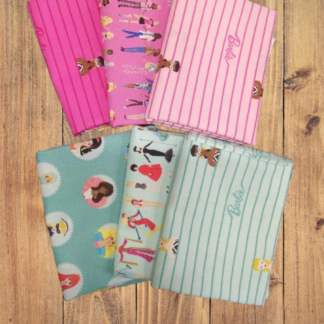 Assorted Barbie World Flat Fold Assortment 18 Yard Bundle Cotton Fabric