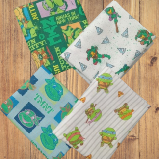 4 Fat Quarters - Assorted TMNT Fat Quarter Cotton Bundle